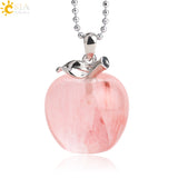 Crystal Apple Pendant Necklace | Apple Necklace Crystal Apple Pendant Necklace | Apple Necklace
