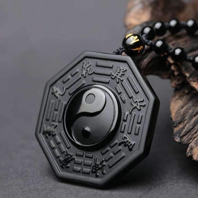 Yin & Yang Obsidian Necklace