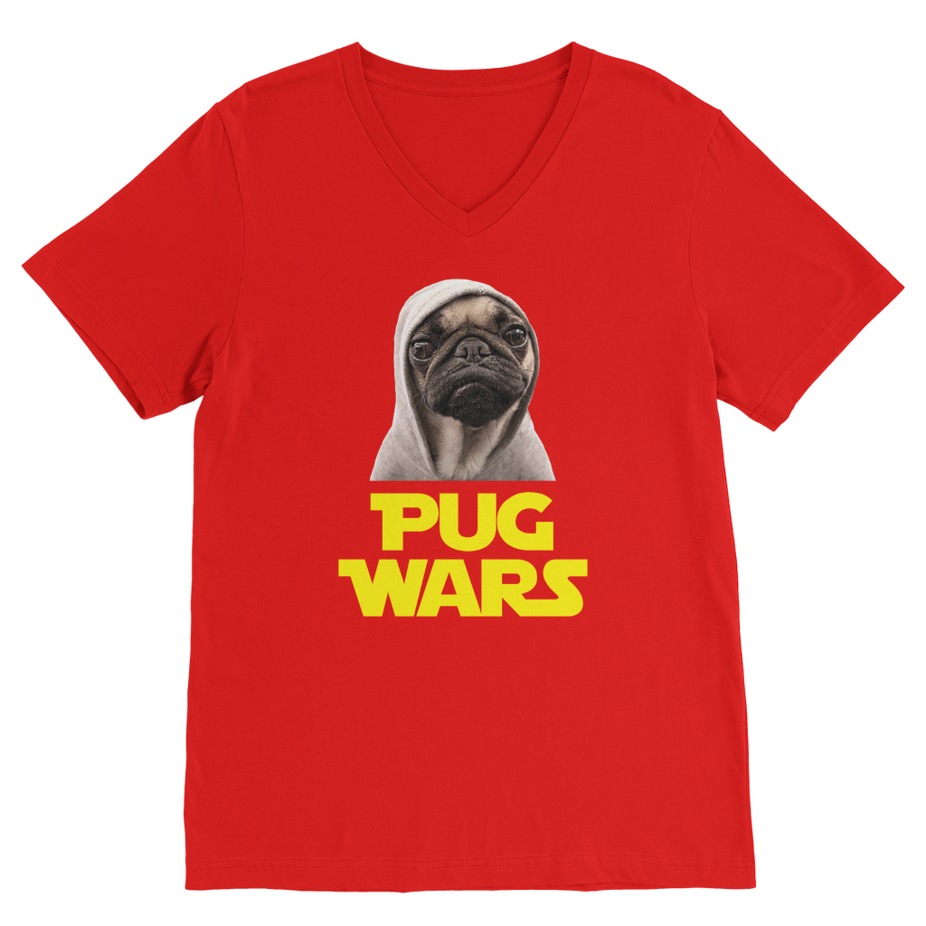 Pug Wars The Last Pug ﻿Classic V-Neck T-Shirt