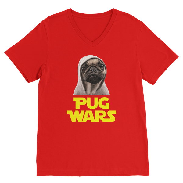 Pug Wars The Last Pug ﻿Classic V-Neck T-Shirt