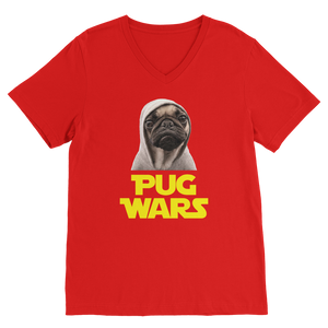 Pug Wars The Last Pug ﻿Classic V-Neck T-Shirt Pug Wars The Last Pug ﻿Classic V-Neck T-Shirt