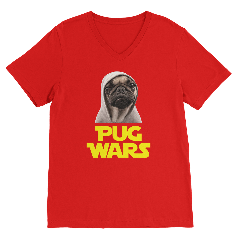 Pug Wars The Last Pug ﻿Classic V-Neck T-Shirt