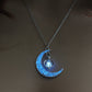 moon necklace, crescent moon necklace, moon phase necklace
