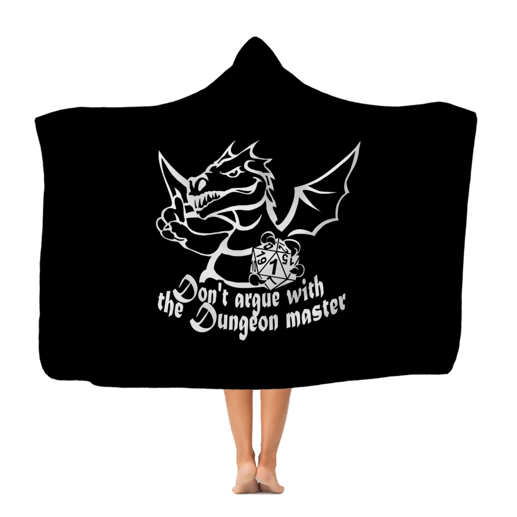 Don't Argue With The DM Fantasy RPG Dice Hooded Blanket | Dungeon Master | Tabletop RPG | Tabletop Games | RPG Blanket | Role Playing Game Hooded Blanket Secondary image