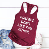 Gym Vest Burpees Don't Like You Either Tank Top | Gym Fitness Workout Tank Top Gym Vest Burpees Don't Like You Either Tank Top | Gym Fitness Workout Tank Top