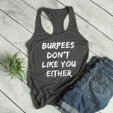 Gym Vest Burpees Don't Like You Either Tank Top | Gym Fitness Workout Tank Top Gym Vest Burpees Don't Like You Either Tank Top | Gym Fitness Workout Tank Top