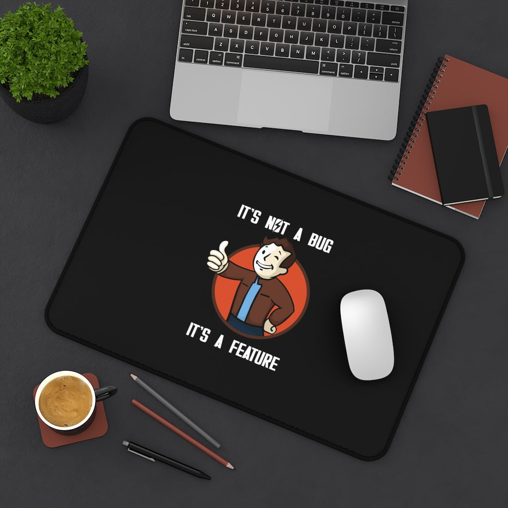 Todd It's Not A Bug It's A Feature RPG Fantasy Desk Mat | Video Game Mouse Mat | Gaming Mouse Pad