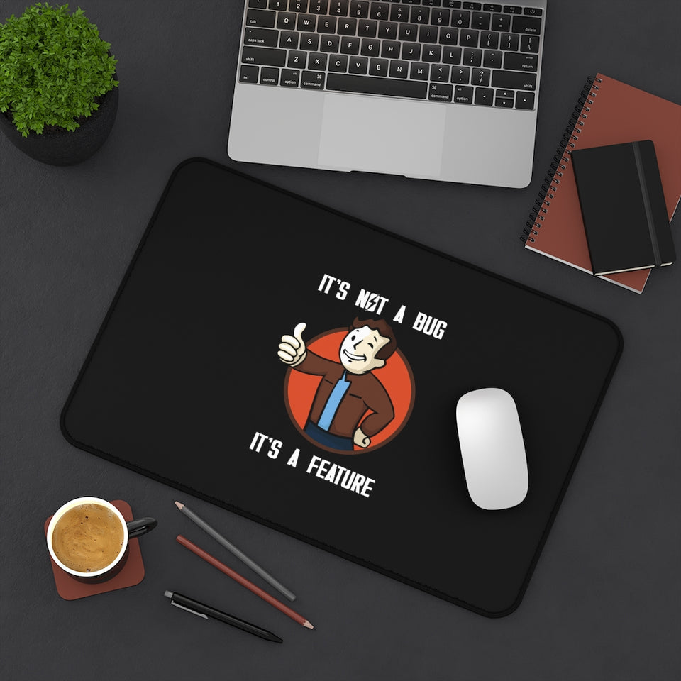 Todd It's Not A Bug It's A Feature RPG Fantasy Desk Mat | Video Game Mouse Mat | Gaming Mouse Pad