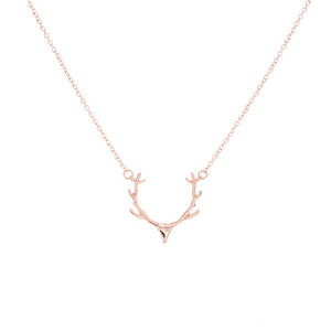 Elk Deer Antlers Pendant Necklace Elk Deer Antlers Pendant Necklace