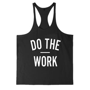 Do The Work Gym Vest | Mens Muscle Gyms Workout Tank Tops Bodybuilding Y Back Sleeveless Vest Stringer Singlets Shirt Muscle Wear gym vest, stringer vest, gym stringer