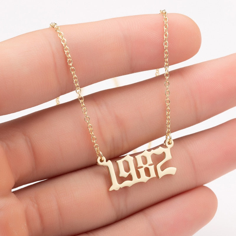 Women's Birth Year Necklace Secondary image