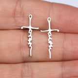 Stainless Steel Faith Cross Necklace faith necklace