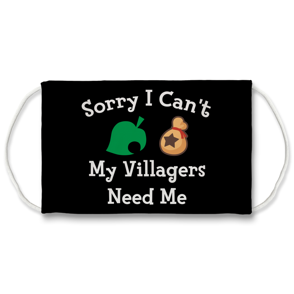 Sorry I Can't My Villagers Need Me Sublimation Face Mask Secondary image