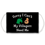 Sorry I Can't My Villagers Need Me Sublimation Face Mask animal crossing mask, animal crossing face mask