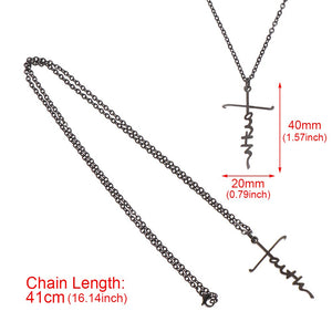Faith Stainless Steel Pendant Necklace Faith Stainless Steel Pendant Necklace