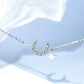 Silver Plated Crescent Moon & Star Girlfriend Bracelet