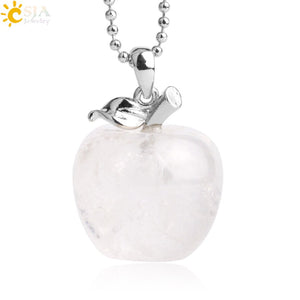 Crystal Apple Pendant Necklace | Apple Necklace Crystal Apple Pendant Necklace | Apple Necklace