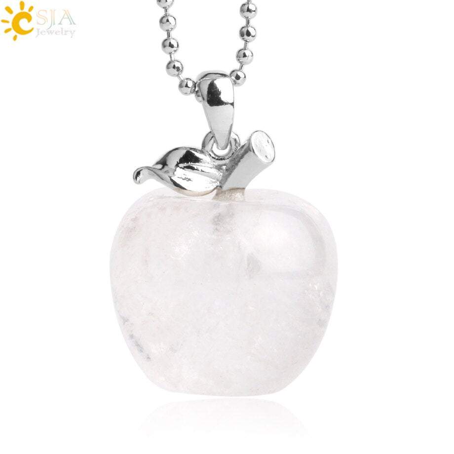 Crystal Apple Pendant Necklace | Apple Necklace