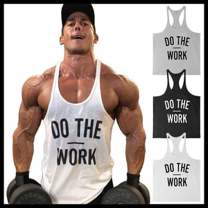 Do The Work Gym Vest | Mens Muscle Gyms Workout Tank Tops Bodybuilding Y Back Sleeveless Vest Stringer Singlets Shirt Muscle Wear gym vest, stringer vest, gym stringer