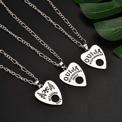 Gothic Ouija Shape Board Pendant Chain Necklace