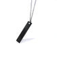 Men's Matte Black Long Pendant Necklace