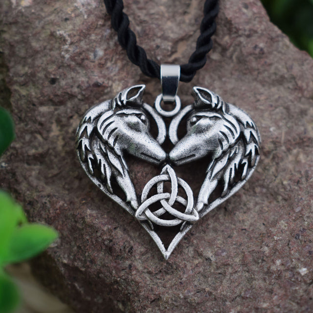 Fenrir Wolf Head Necklace | Norse Mythology Wolf Necklace