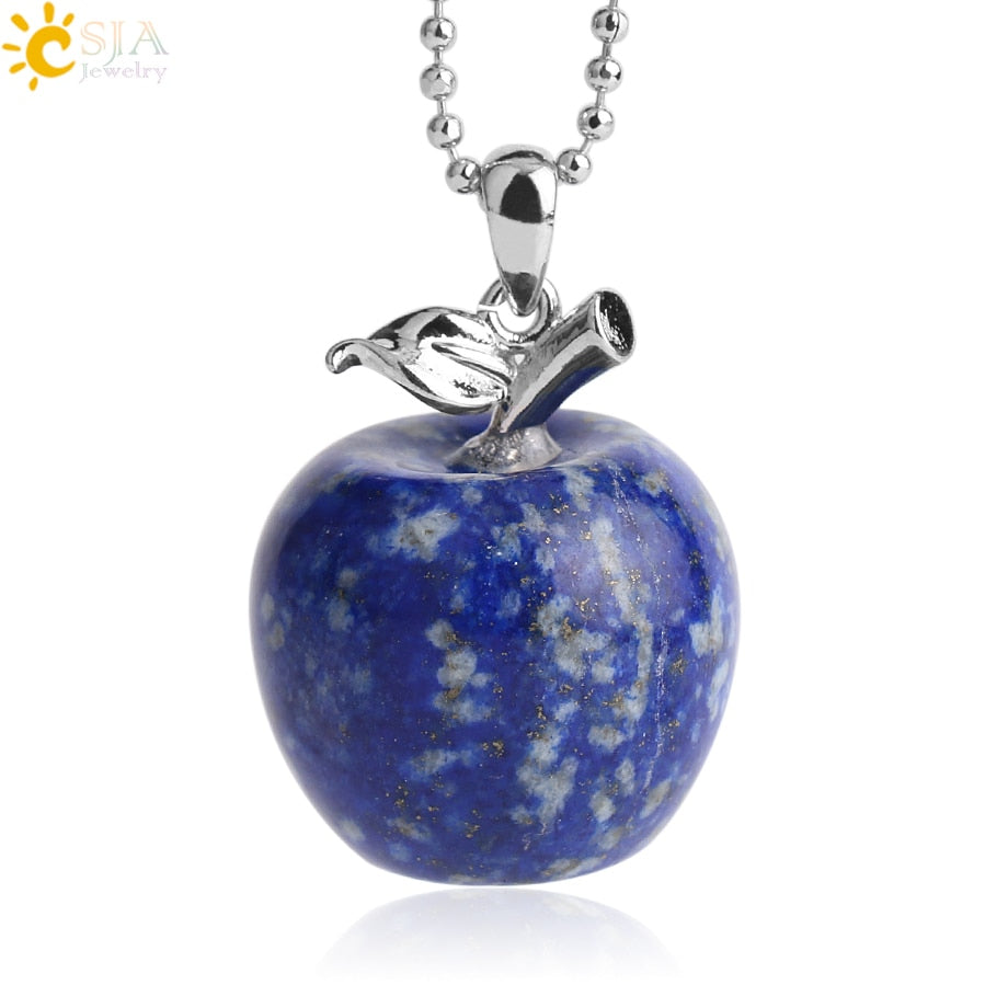 Crystal Apple Pendant Necklace | Apple Necklace