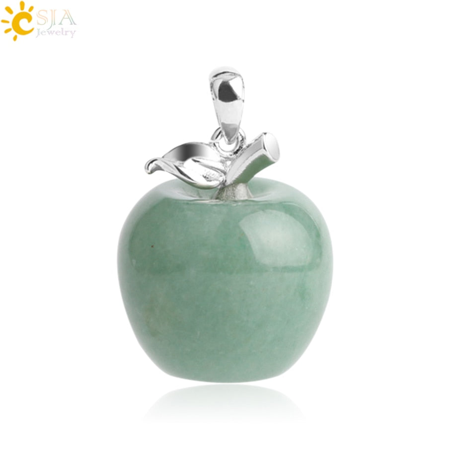 Crystal Apple Pendant Necklace | Apple Necklace