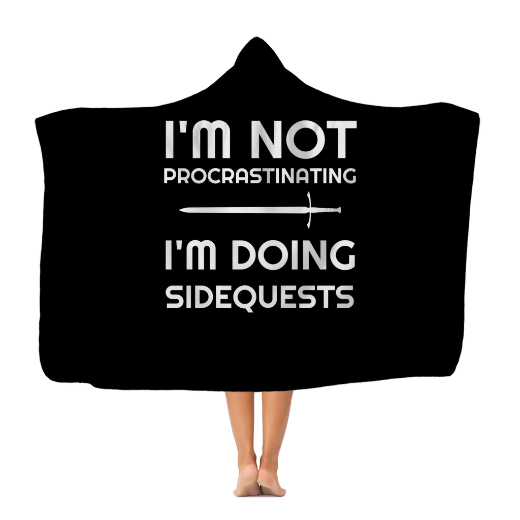 I'm Not Procrastinating I'm Doing Side Quests RPG Video Game Hooded Blanket Secondary image