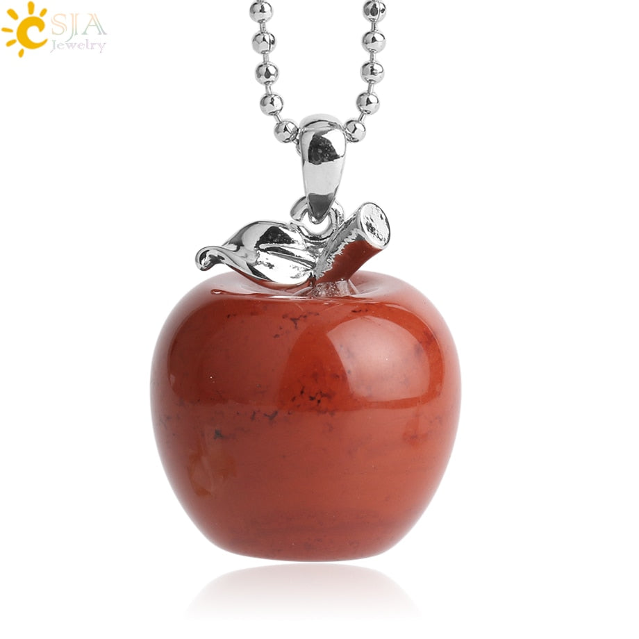 Crystal Apple Pendant Necklace | Apple Necklace