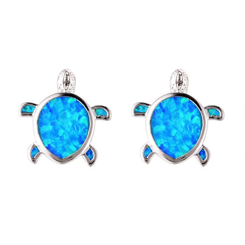 Blue Opal Sea Turtle Pendant Necklace Secondary image
