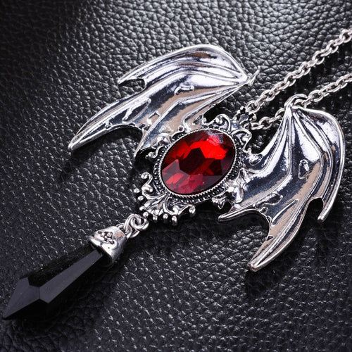 vampire necklace, bat necklace