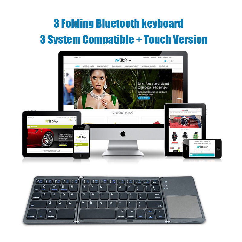 Triple Folding Wireless Keyboard