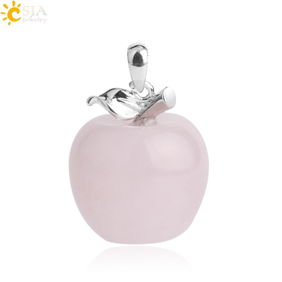 Crystal Apple Pendant Necklace | Apple Necklace