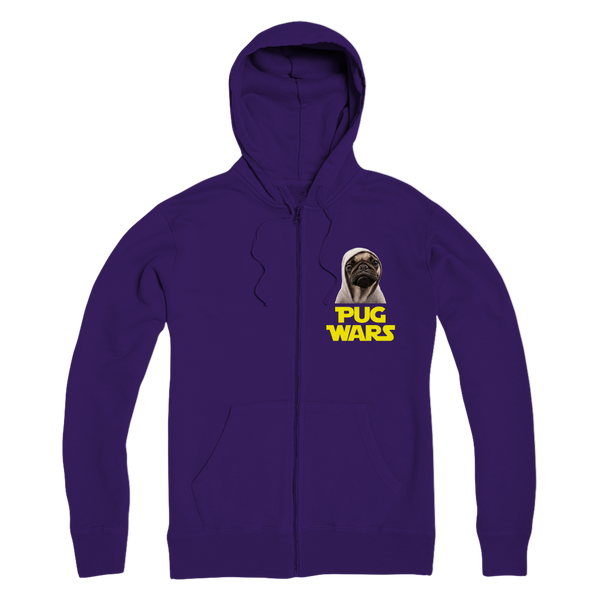 Pug Wars The Last Pug ﻿Premium Adult Zip Hoodie