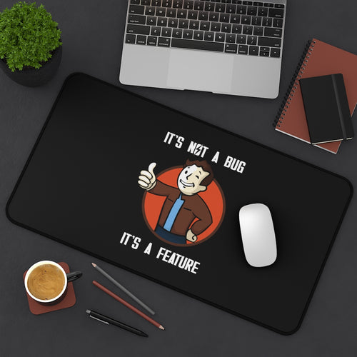 Todd It's Not A Bug It's A Feature RPG Fantasy Desk Mat | Video Game Mouse Mat | Gaming Mouse Pad