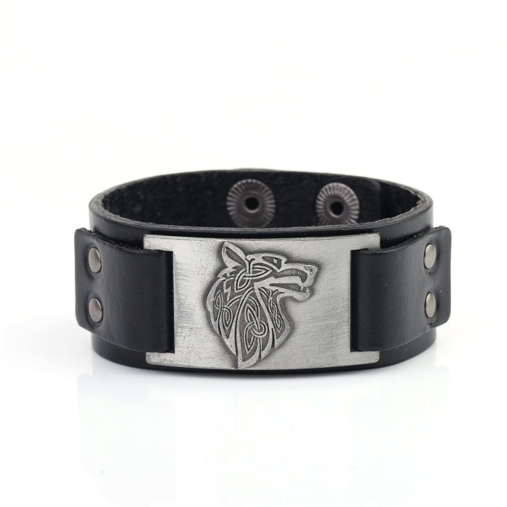 Viking Wolf's Face Bracelet