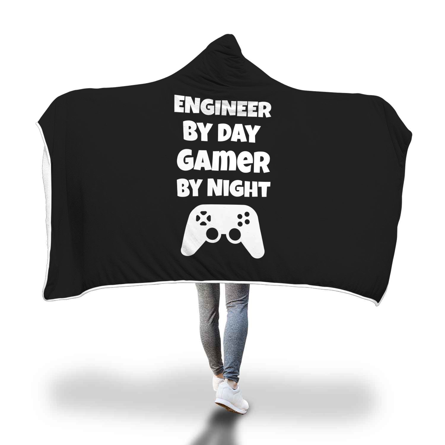 Engineer By Day Gamer By Night Hooded Blanket Secondary image