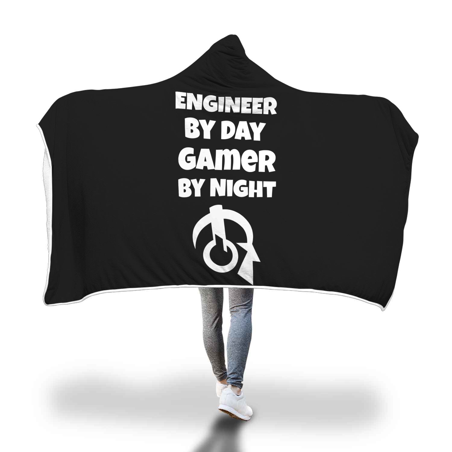Engineer By Day Gamer By Night 2 Hooded Blanket