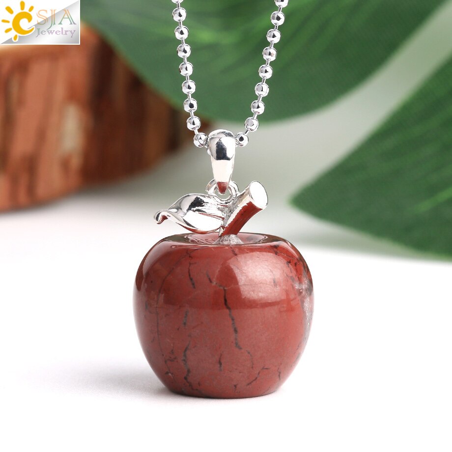 Crystal Apple Pendant Necklace | Apple Necklace
