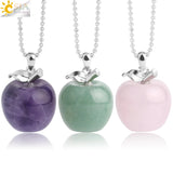 Crystal Apple Pendant Necklace | Apple Necklace Crystal Apple Pendant Necklace | Apple Necklace
