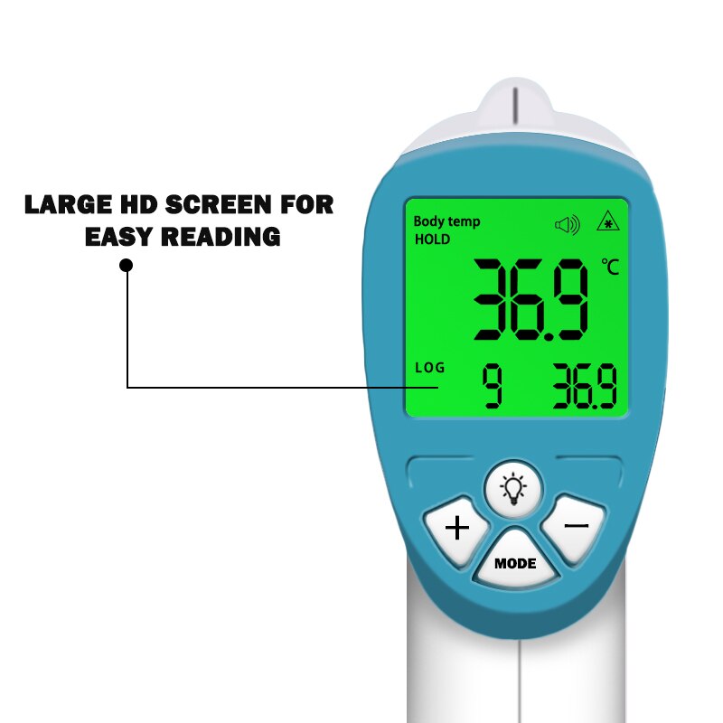 LCD Display Digital Infrared Forehead Electronic Thermometer