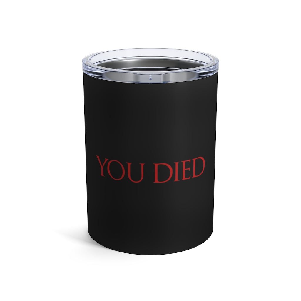 You Died RPG 10 oz. Black Mug | Fantasy Gamer Gifts For Men Tumbler | RPG Gaming Tumbler 10oz Main image