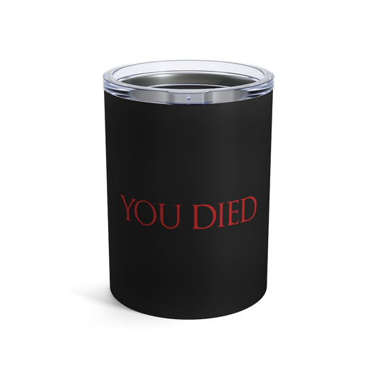 You Died RPG 10 oz. Black Mug | Fantasy Gamer Gifts For Men Tumbler | RPG Gaming Tumbler 10oz