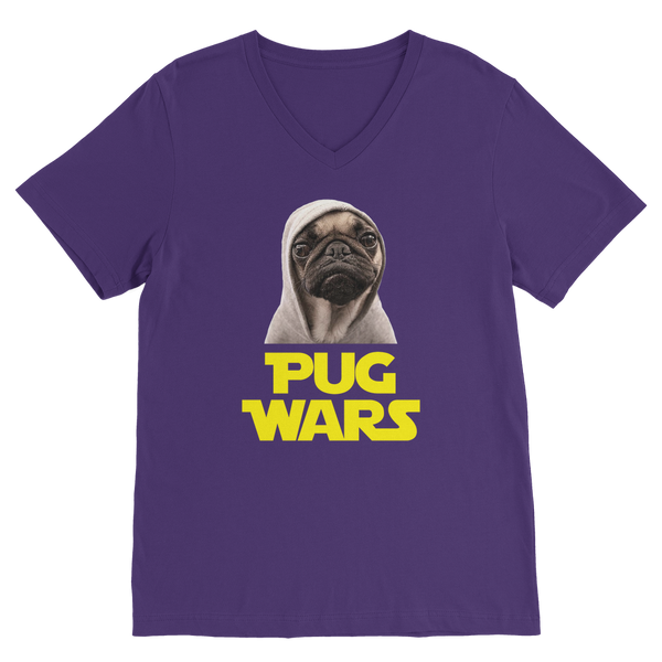 Pug Wars The Last Pug ﻿Classic V-Neck T-Shirt