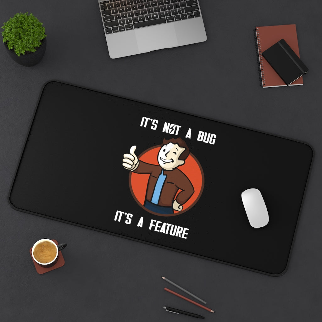 Todd It's Not A Bug It's A Feature RPG Fantasy Desk Mat | Video Game Mouse Mat | Gaming Mouse Pad