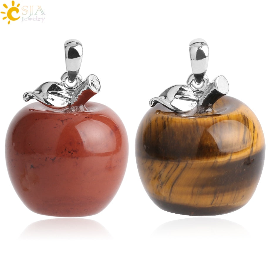 Crystal Apple Pendant Necklace | Apple Necklace