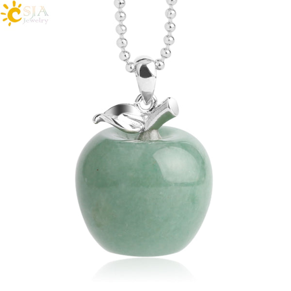 Crystal Apple Pendant Necklace | Apple Necklace