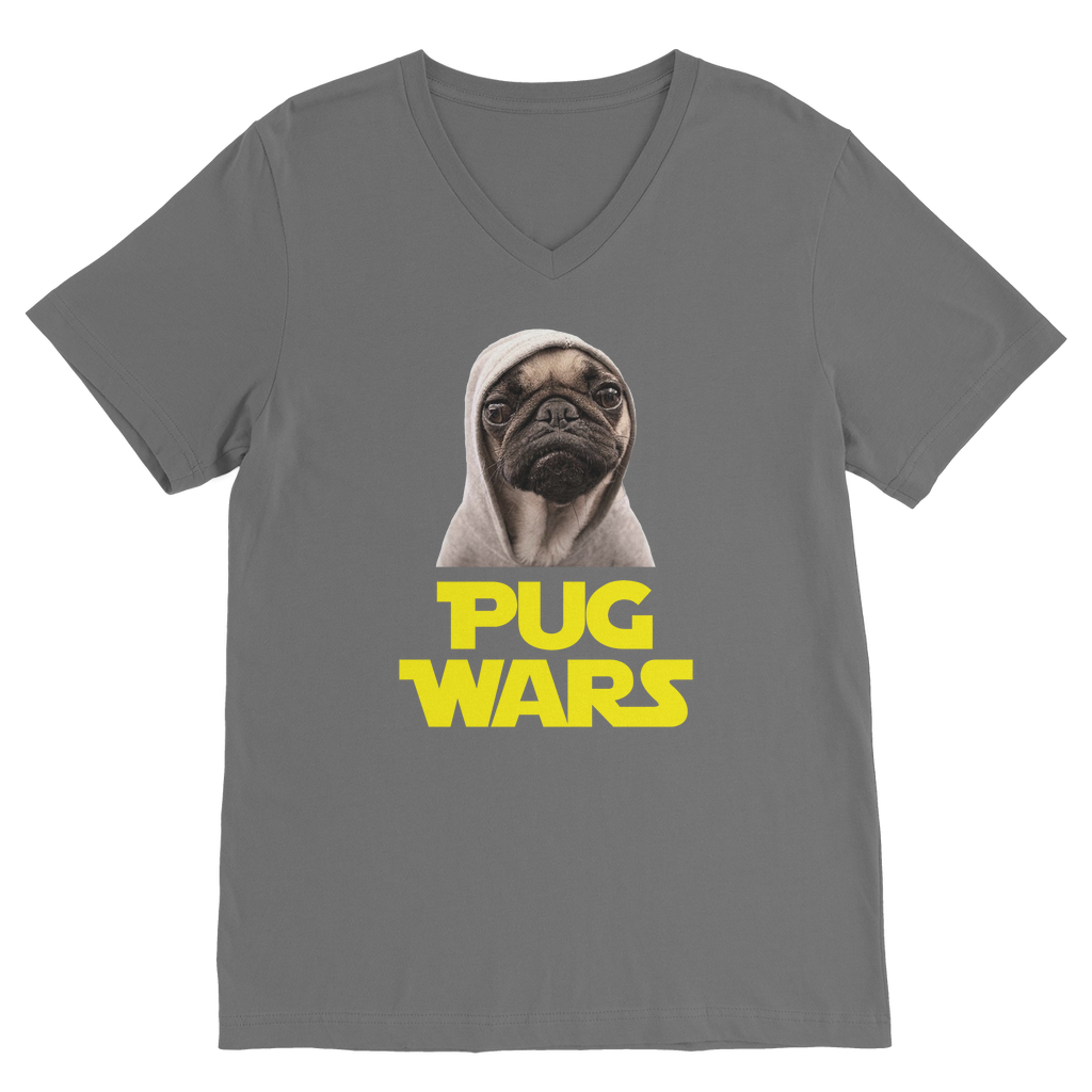 Pug Wars The Last Pug ﻿Classic V-Neck T-Shirt