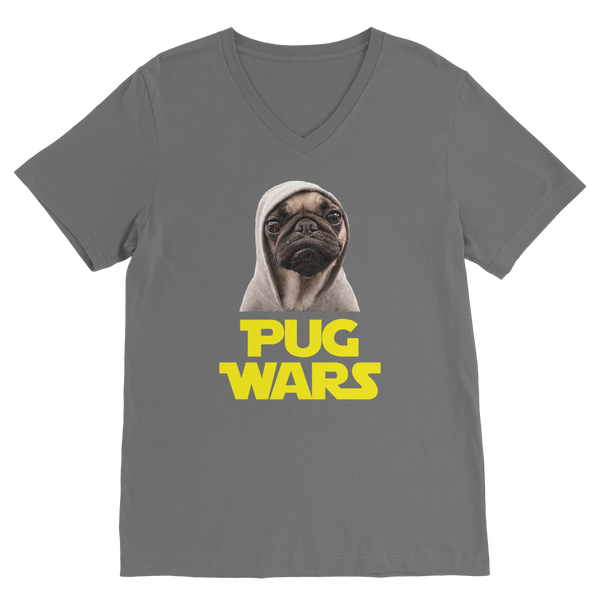Pug Wars The Last Pug ﻿Classic V-Neck T-Shirt